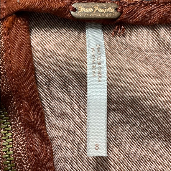 Free People Boho Geometric Stretch Mini Skirt – Size 8 Rust/Black - Picture 7 of 10